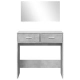 Dressing Table with Mirror Concrete Grey 80x39x80 cm 840705