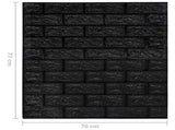 Wallpaper Set of 40 Black PE Foam 70 x 77 cm Wallpaper 150726