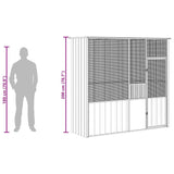 Bird Cage Grey 215x78x200 cm Galvanised Steel 172345