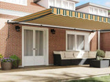 Retractable Awning Green and yellow 500 x 300 cm 3331445