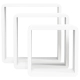 323952 Wall Cube Shelves 3 pcs White MDF