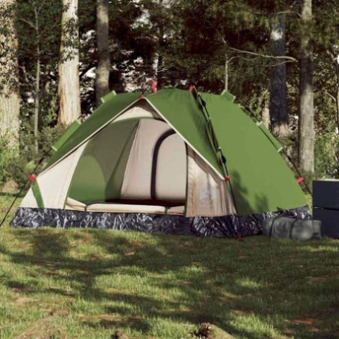 Camping Tent Dome 3-Person Green Quick Release 4004193