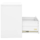 Filing Cabinet White Steel 90x46x72.5 cm Durable Filing Cabinet 336286