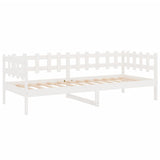 Day Bed without Mattress White 90x190 cm Single Solid Wood Pine 820762