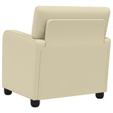 Armchair Cream Faux Leather 42043427