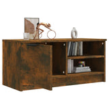 TV Cabinet Smoked Oak 80x35x36,5 cm Engineered Wood 817117