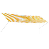 Retractable Awning 400x150 cm Yellow and White 143757