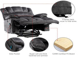 Electric Power Lift Recliner Chair Sofa with Massage and Heat for Elderly, 2 Side Pockets, USB Ports WF293635GAA