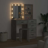 Dressing Table 2 pcs Grey 50 x 41 x 135 cm Engineered wood 3334203