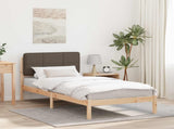 Bed Frame with Upholstered Headboard Taupe 100 x 200 cm 878002