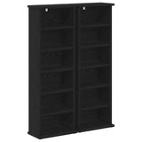 CD Cabinet 2 pcs Black Oak 32 x 17 x 92 cm Engineered Wood 8012749