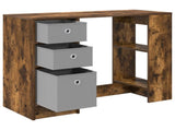 Desk with Drawer Smoked Oak 100 x 40 x 75 cm Engineered Wood 8000456