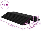 Bridge Threshold Ramps 3 pcs 49x40x8 cm Rubber 150977