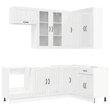 Kitchen Unit LUCCA 8 pcs High Gloss White Engineered Wood 3438481