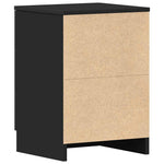 Bedside Cabinet Black 38x35x56 cm Engineered Wood 800452