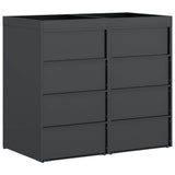 Wheelie Bin Storage for 2 Bins Anthracite 136 x 77.5 x 121.5 cm 3394783
