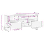 TV Cabinet 100x34x46 cm Solid Wood Mango 377527