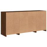 Sideboard with LED Lights Brown Oak 142.5x37x67 cm 3209092