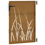 Garden Gate 85x125 cm Corten Steel Grass Design 153222