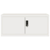 File Cabinet White 90x40x220 cm Steel 3188314