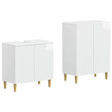 2 Piece Bathroom Cabinet Set ARNHEM High Gloss White 3417607