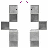 Wall Corner Shelf Concrete Grey 48 x 48 x 120 cm 8012231