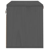 Wall Cabinet Grey 60x30x35 cm Solid Wood Pine 818352