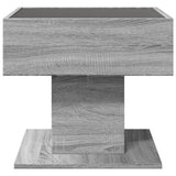Coffee Table with LED Grey Sonoma 50x50x45 cm Engineered Wood 847530