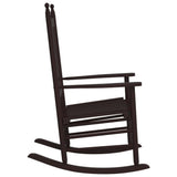 Rocking Chairs with Curved Seats 2 pcs Brown Solid Wood Poplar 3281587