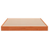 Bed Frame without Mattress Wax Brown 100x200 cm Solid Wood Pine 847152