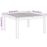 Coffee Table Brown 85 x 85 x 45 cm Solid Teak Wood 42002299