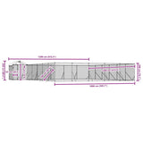 Outdoor Dog Kennel with Roof Silver 12x12x2.5 m Galvanised Steel 3190474