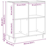 Record Cabinet Old wood 85 x 38 x 89 cm Engineered Wood 862911