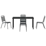 Garden Dining Set 5 pcs Anthracite Powder-Coated Steel 3379298