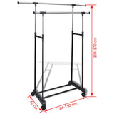 Adjustable Clothes Racks 2 pcs 2 Hanging Rails 270182