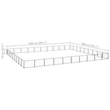 Dog Kennel Black 90 m Steel 3082194