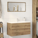 Bathroom Hanging Cabinet Artisian Oak 80x38.5x45 cm Engineered Wood 856247