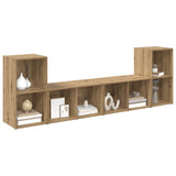TV Cabinet Set Wall-mounted 4 pcs Artisan Oak 37 x 37 x 72 cm 3393530