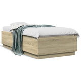 Bed Frame without Mattress Sonoma Oak 75x190 cm Small Single 3209760