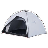 ZNTS Camping Tent Dome 4-Person White Blackout Fabric Quick Release 4004245