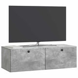 Wall-Mounted TV Cabinet 98 x 41 x 30 cm Concrete Grey 899208