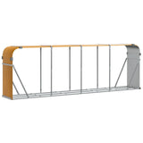 Log Holder Wood Look 300x45x100 cm Galvanised Steel 364586