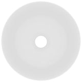Luxury Wash Basin Round Matt White 40x15 cm Ceramic 147009