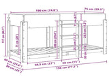 Bunk Bed for Kids Artisan Oak 75 x 190 cm Engineered Wood 3410546