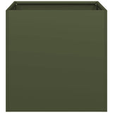 ZNTS Planter Olive Green 40x40x40 cm Cold-rolled Steel 860664