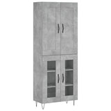 Highboard Concrete Grey 69.5x34x180 cm Engineered Wood 3199653