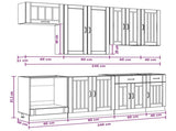 Kitchen Unit LUCCA 8 pcs White Engineered Wood 3438143