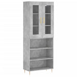 Highboard Concrete Grey 69.5x34x180 cm Engineered Wood 3198717