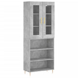 Highboard Concrete Grey 69.5x34x180 cm Engineered Wood 3198717