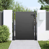 Garden Gate with Lock Black 110 x 155 cm Powder-Coated Steel 42015906
